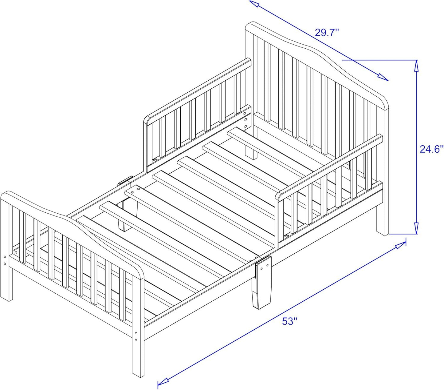 Lennox Furniture Toddler Bed Florence Light Grey