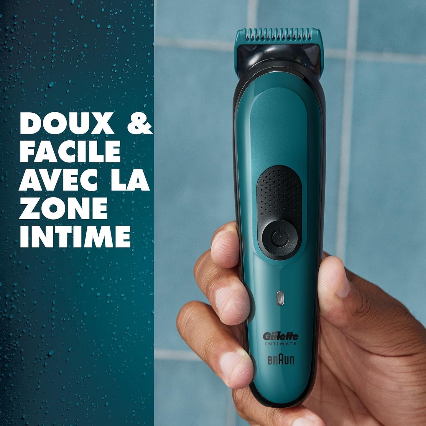 Gillette Intimate Men’s Pubic Hair Trimmer i3, SkinFirst Pubic Hair Trimmer For Men, Waterproof, Cordless For Wet/Dry Use, Shaver For Men, Lifetime Sharp Blades