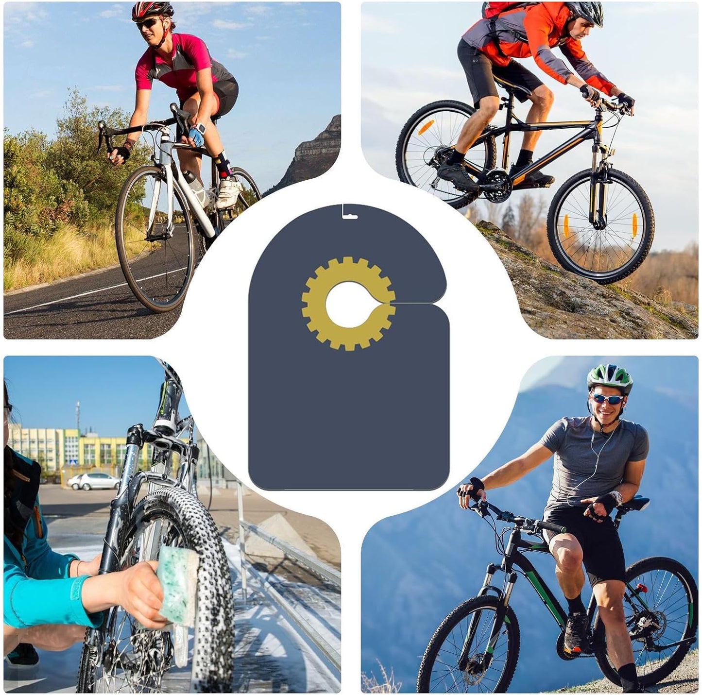 Cycling Disc Brake Cover, Wheel Disc Protector Shield, Oil Fouling Prevention Covers, Sturdy Reusable Brakes Protection, Waterproof Cyclist Guard for Road, Wash Maintenance Use