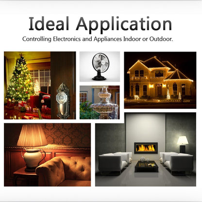 SkylinkHome PA-318 Plug-In Indoor & Outdoor Electrical Plug Outlet Remote Controllable Switch Receiver for Wireless Home Automation Lighting Appliance Christmas Holiday Electronics Control, Off White