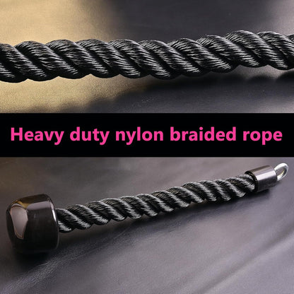 Tricep Rope Pull down,Heavy Duty Triceps Kit Easy to Grip & Non Slip Cable Attachment Ideal for Home Gym Face Pulls Tricep Push Down Rope System