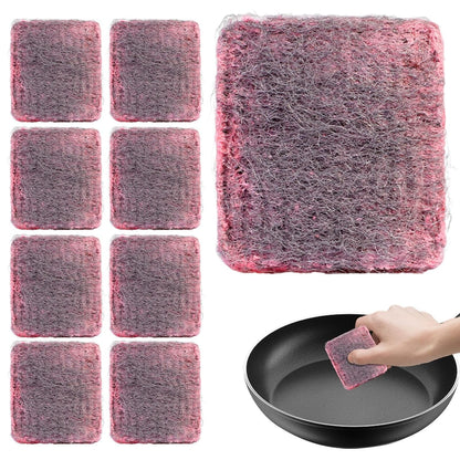 Steel Wire Soap Pad, 10 Pieces Metal Soap Pads, Household Sponges, 2.36 inches Kitchen Dishwashing Supplies, for Washing Pans, Ovens, and Everyday Cleaning Accessories