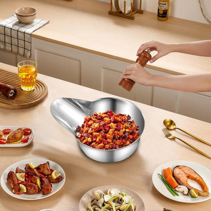 Kitchen Food Kitchen - Duck Duck Fried Food Spoop | Stainless Steel Cooking Utensil for Stirring, Portion, Meal Prep, Ideal Tool for French Fries, Sauces