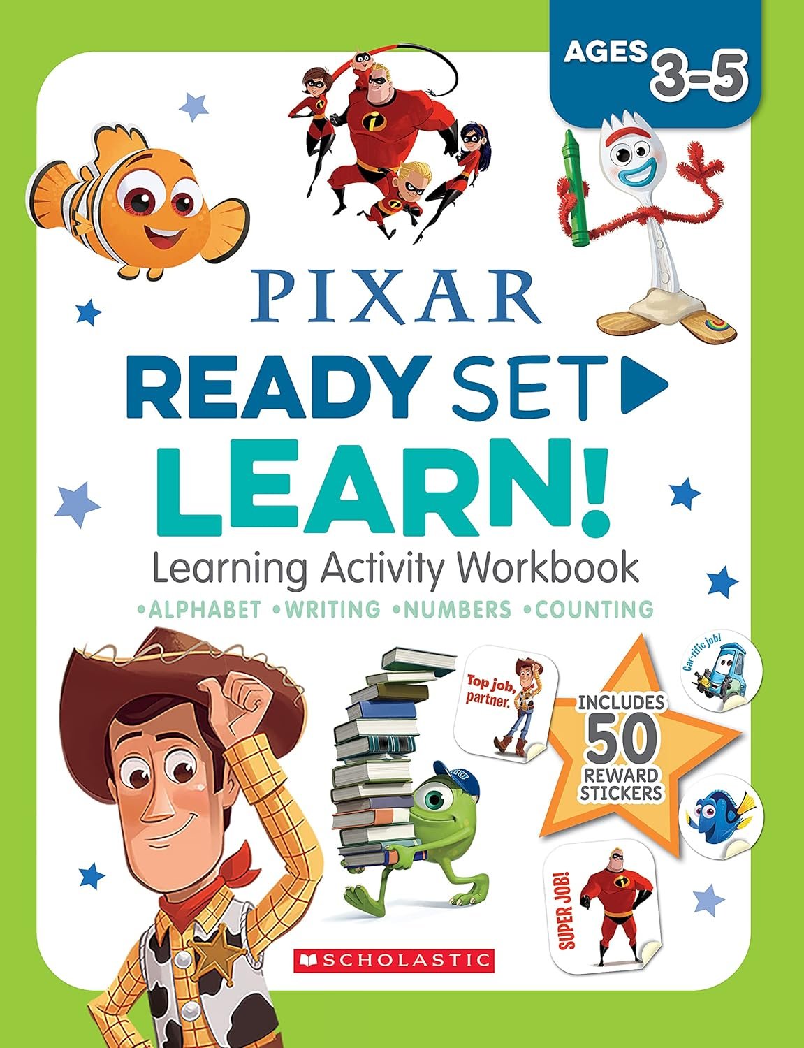 Pixar: Ready Set Learn Learning Activity Workbook (Disney Pixar: Ages 3 - 5 Years)
