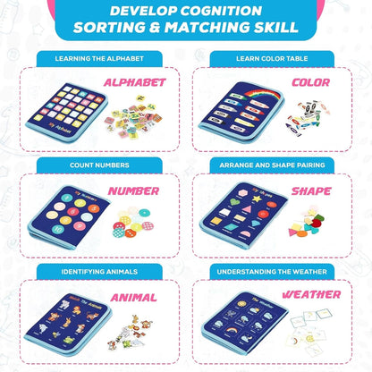 LESD'Y Toddler Busy Board,Montessori Toys for 1 2 3 4 Year Old Boys Girls Toys,Gifts,Travel Toys for Airplane Car train,Books Educational,toy 3 years old,learning toy,Busy Board for Toddlers(Dinosaur)