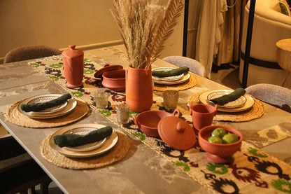 Jute Hand Braided Placemat Set of 4 Rustic Vintage Farmhouse Table top & Dining Table Round Placemat for Parties, All Natural and Ecofriendly (14” Diameter, Natural Beige) Set of 4