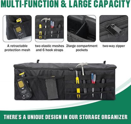 QQUNSUNUS Car Bag Organizer Trunk with 600D Oxford Cloth Car Storage Trunk Organizer Compatible with Toyota FJ Cruiser 2007-2021 Multifunctional Storage Bag