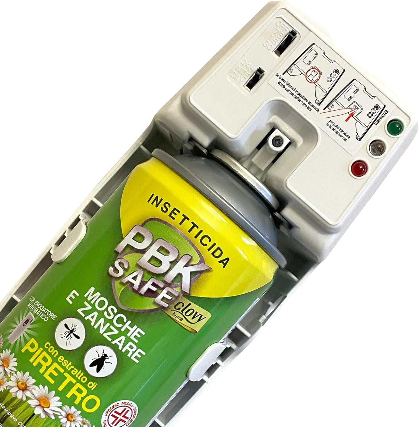 PBK Safe Clovy Home Aerosol Insecticide with Natural Pyrethrum Stop Flies and Mosquitoes, 1 Piece (3 Bottles + Dispenser)
