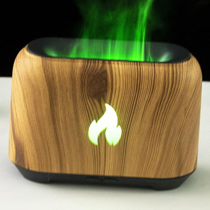 Multicolor LED Flame Mist Umidifier and Aromatherapy Diffuser - Ultra-Quiet 150ml USB-Powered Cool Mist Umidifier with 7-Color Light Effects for Bedroom, Office, Home and Car