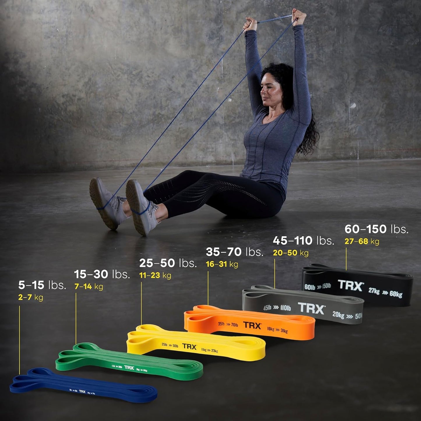 TRX Strength Band, Full-Body Resistance Band for Home and Gym, 15/30 lb