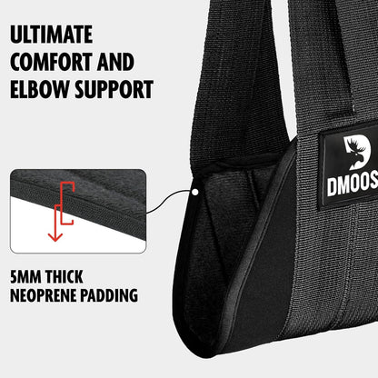 DMoose Fitness Hanging Ab Straps for Pull Up Bar & Core Strength Training - Thick Padded Arm Strap for Ab Swing with 2 Rust-Resistant Carabiners - Pull Up Straps for Abs Workout at Home and Gym (Pair)