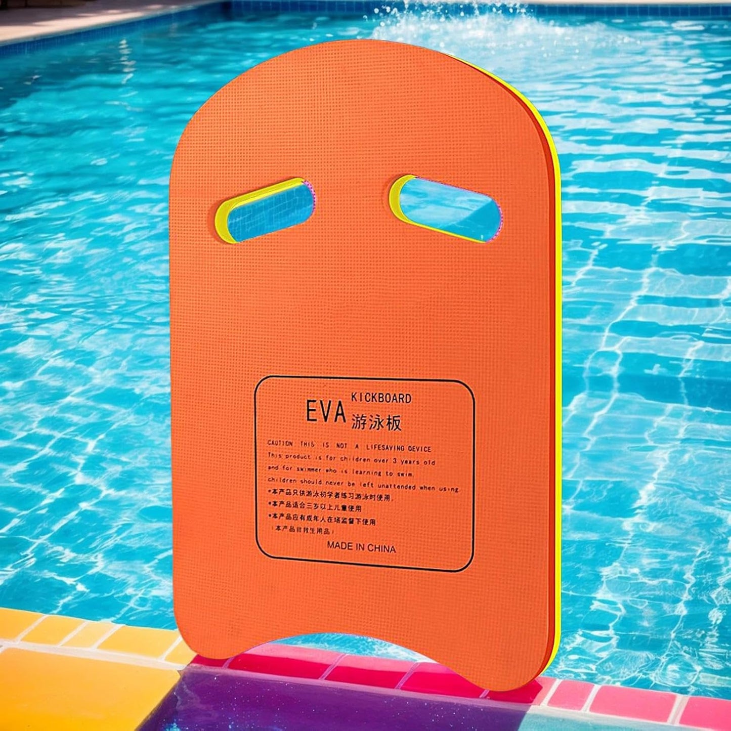 Swimming Training Board, Safety U Shape Flotation Device, Non-Slip Floating Water Exercise Gear for Fitness Lessons Pool Workout Beach Learning Swim Practice, Blue, 45x29x2.8cm