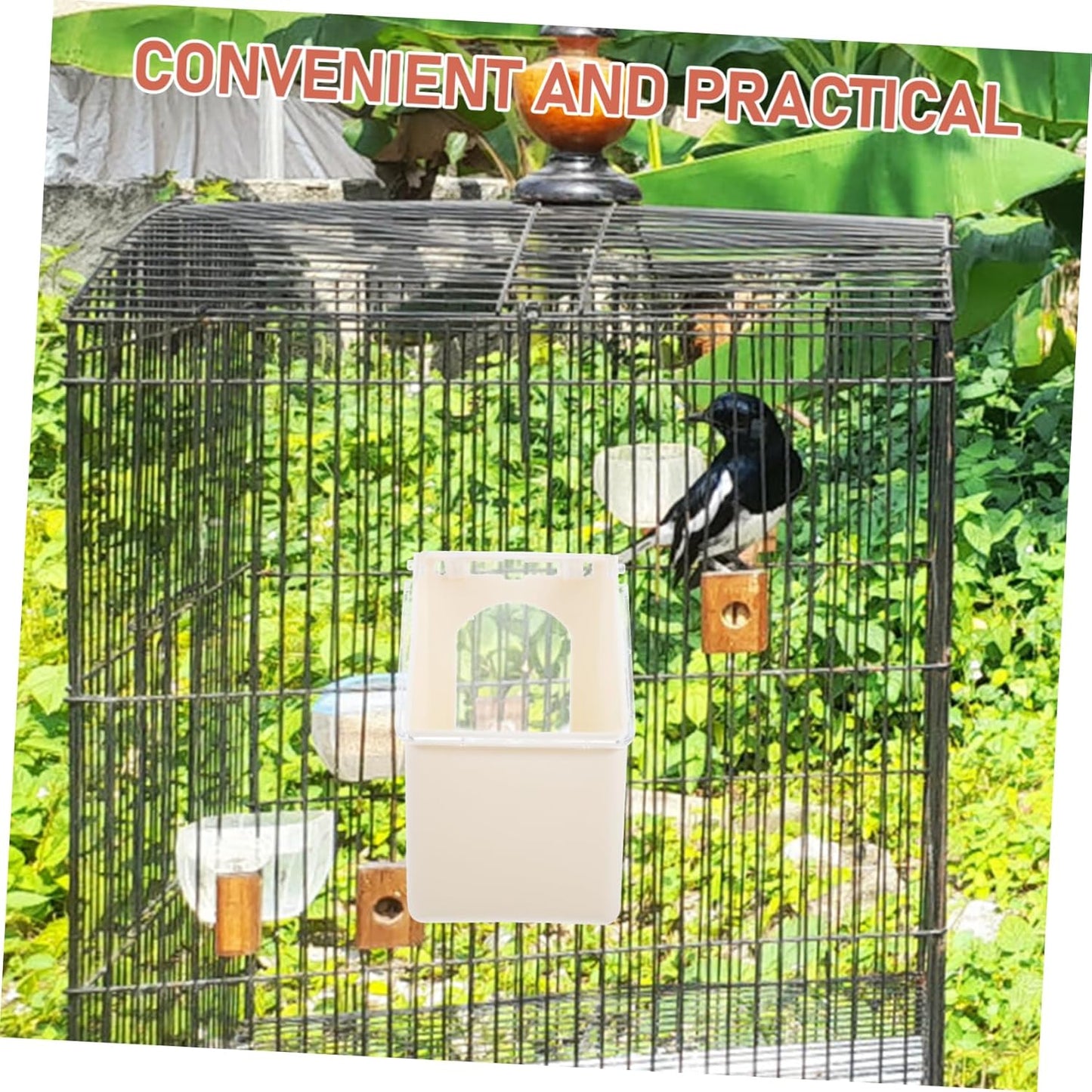TOBBOMEY 4Pcs Durable Pigeon Feeders Multi Functional Hanging Box with Large Capacity for Feeding and Watering Easy Installation for Pigeon Loft Use