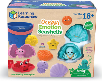 Learning Resources Emotional Ocean Shells Sensory Toy 18 Months + SEL Learning Aid