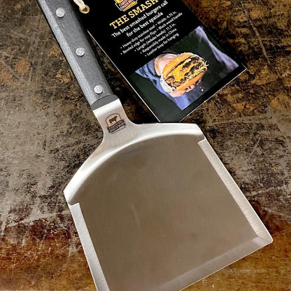 Certified Angus Beef The Smash - Big Smash Burger Spatula Heavy Duty Stainless Steel Burger Smasher Tool for Griddle Accessories, Kitchen Gadgets, and Grill Accessories