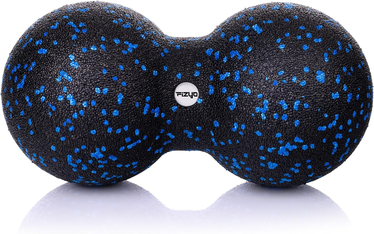 FIZYO Double EPP Massage Ball 24 x 12 cm - Large Muscle Massager for Back, Neck, Legs and Trigger Point, Physical Therapy, Yoga, CrossFit, Pilates, Recovery and Rehabilitation - Black, Blue