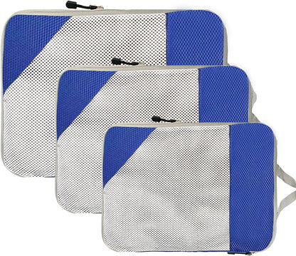 ehsbuy Compression Packing Cubes 4 Pieces for Travel Organizer Luggage Organizer Suitcase 3 Cubes + 1 Laundry Bags for Clothing Accessories