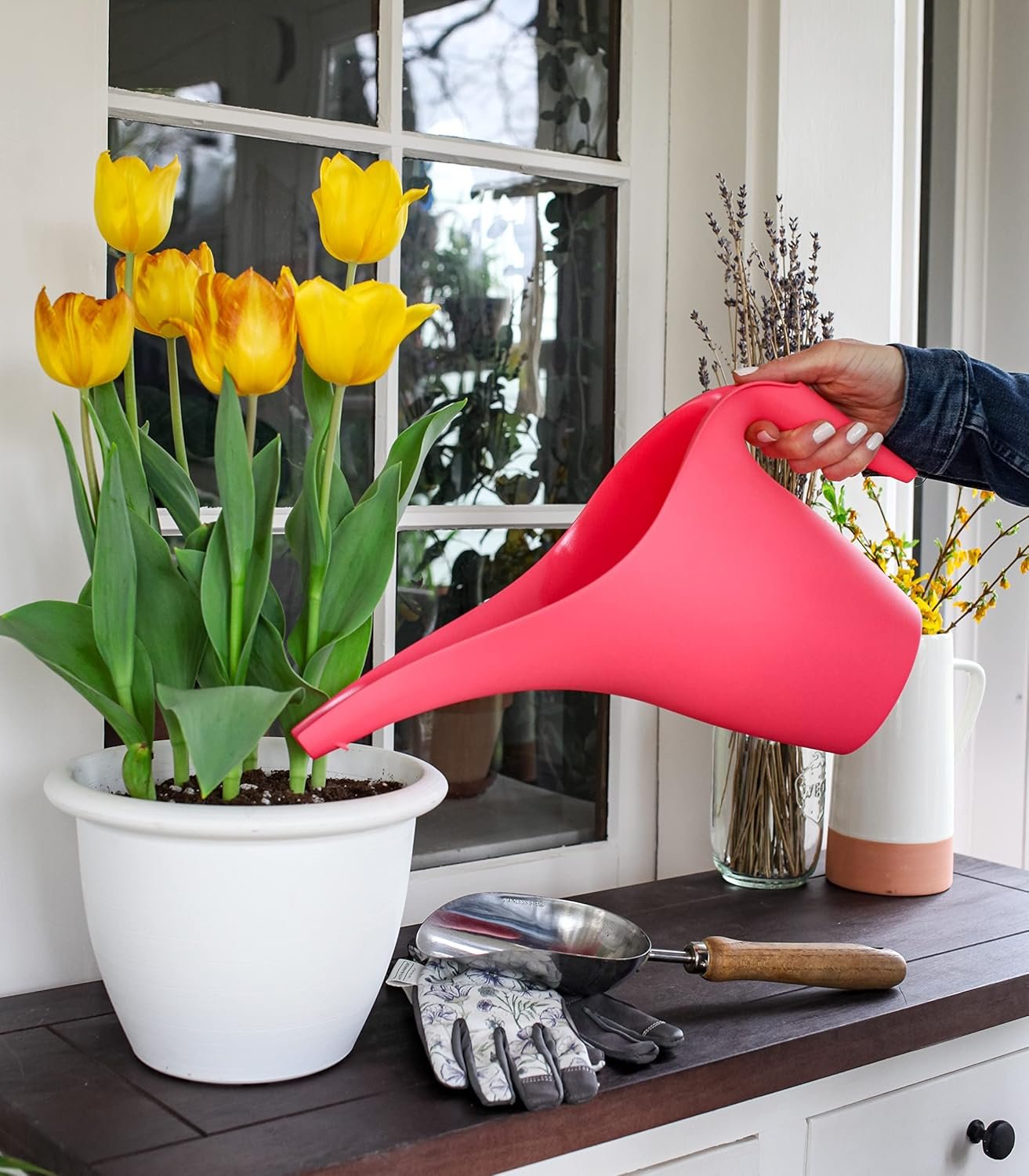 The HC Companies 1/2 Gallon Essential Watering Can, Cottage Stone