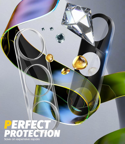 (4+4) Orzero Compatible for Samsung Galaxy A16 5G / 4G 6.7 inch, 4 Pack Front Screen Protector + 4 Pack Camera Lens Protector Tempered Glass Premium Quality High Definition Bubble-Free Anti-Scratch