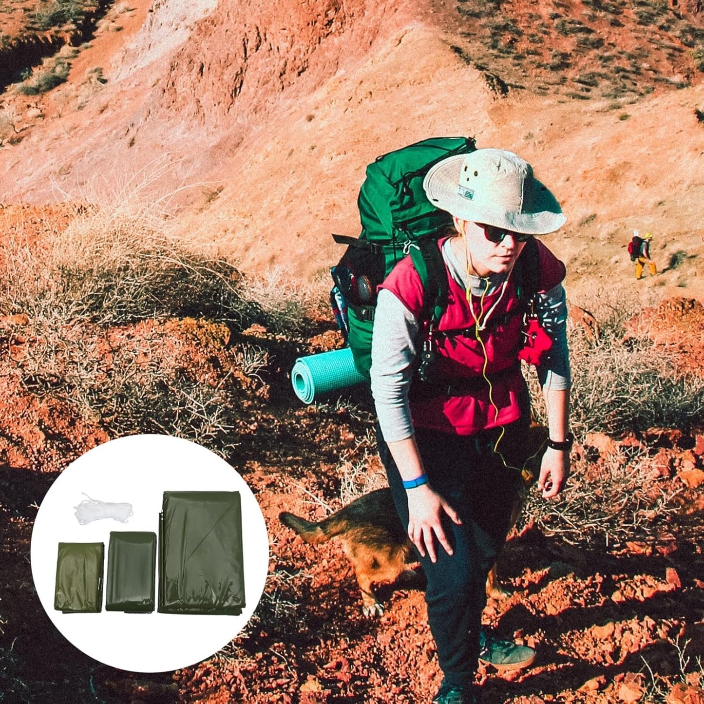 TOKIDNY Emergency Survival Thermal Blanket Lightweight Outdoor Camping Tool Portable Travel Tent for Emergency Situations Windproof Heat Preserving Design