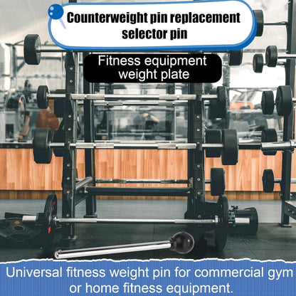 NQEUEPN 2pcs Round Weight Stack Pin, Pin Tensile 3/8 Inch in Diameter 6 Inch Locking Space Universal Gym Pin Weight Machine Pin Weight Selector Pin for Home Gym Exercise Machine Accessories