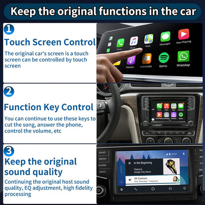 CHEERLINK Wireless Carplay Android Car and Carplay Wireless Adapter, Compatible with iOS 10+ and Android 11.0+, Mini & Stable 5.8GHz WiFi Plug & Play, (USB/Type-C)