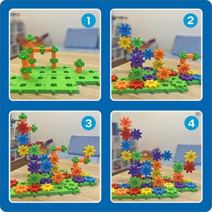 Learning Resources Gears! Gears! Gears! 100-Piece Deluxe Building Set, STEM Construction Toy Set, Puzzle, 100 Pieces, Ages 3+