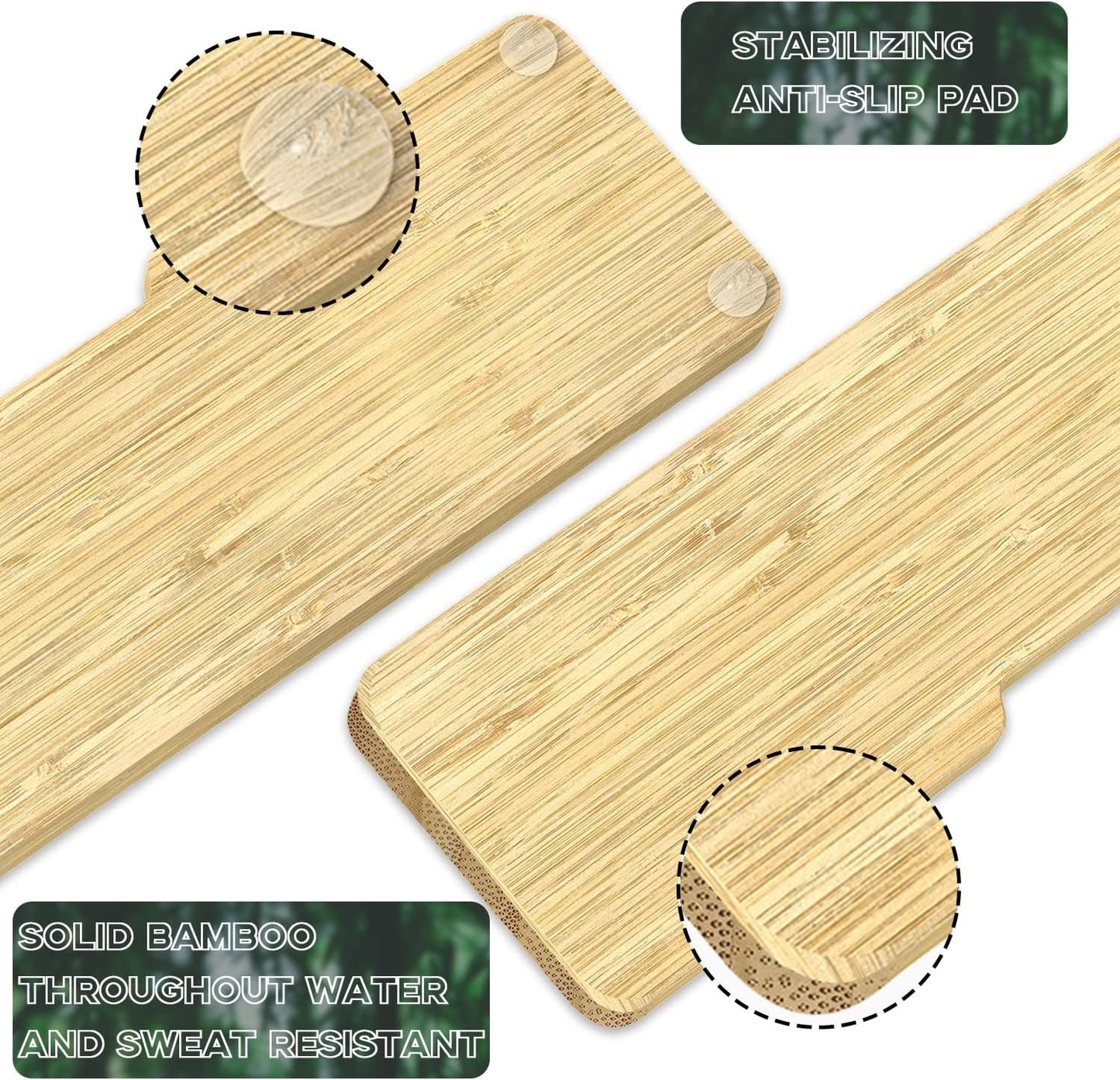 Bamboo Keyboard Wrist Rest,Ergonomic Gaming Keyboard Rest,Keyboard Wrist Pad,Wooden Feeling Hard Wrist Rest Palm Rest Support Computer,Laptop Comfortable Typing Pain Relief-13in for 68key