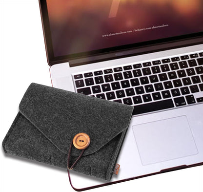 ProCase MacBook Power Adapter Case Storage Bag, Felt Portable Electronics Accessories Organizer Pouch for MacBook Pro Air Laptop Power Supply Magic Mouse Charger Cable Hard Drive Power Bankâ€“Black