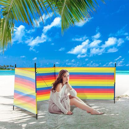 Beach Wind Blockers, Camping Privacy Screen Wind Blocker, Windproof Shelter Barrier Shade, Portable Outdoor Gear, Travel Accessories, for Vacation, Fishing, Backyard Fun