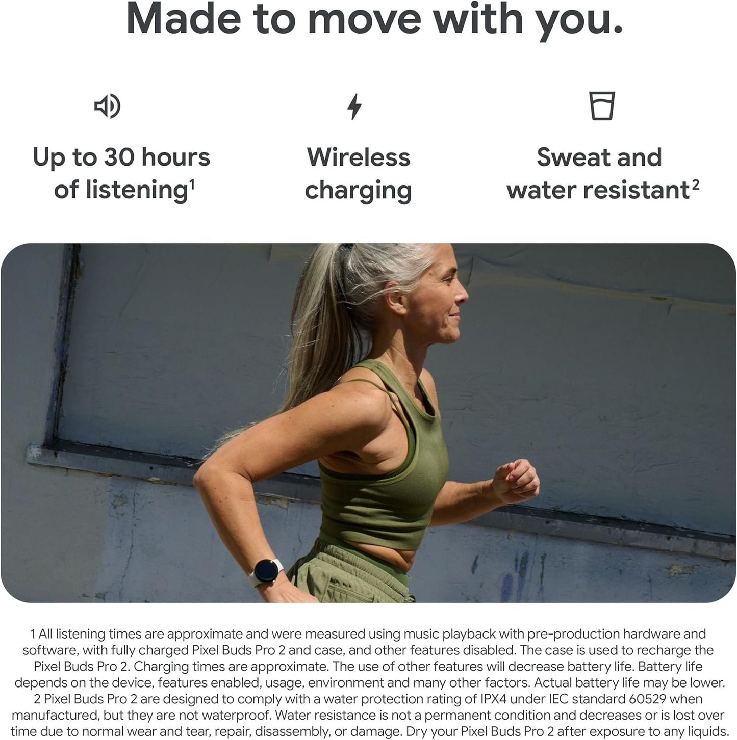 Google Pixel Buds Pro 2 - Noise Canceling Earbuds - Up to 31 Hour Battery Life with Charging Case - Bluetooth Headphones - Compatible with Android - Hazel