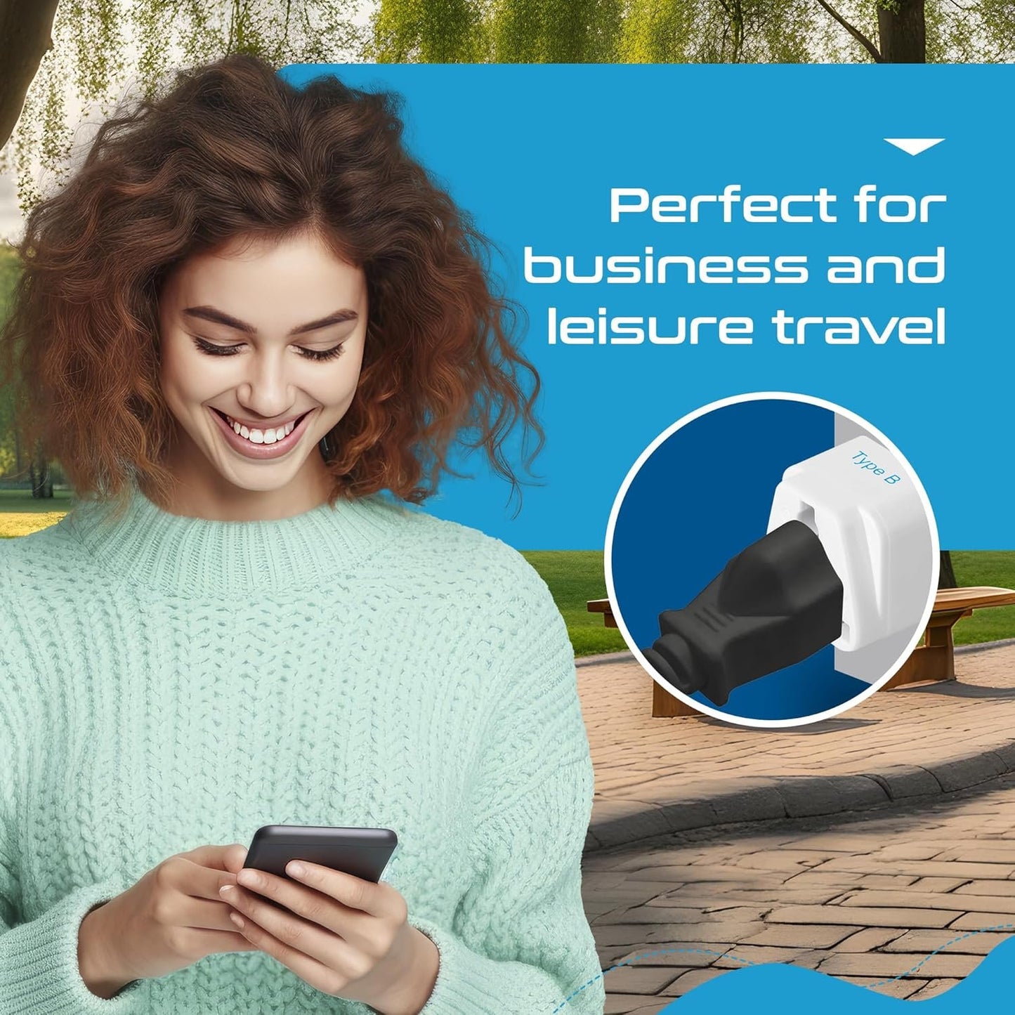 Ceptics Canada to UK, Ireland, UAE Travel Adapter (Type G) - 3 Pack [Grounded & Universal] (GP-7-3PK)