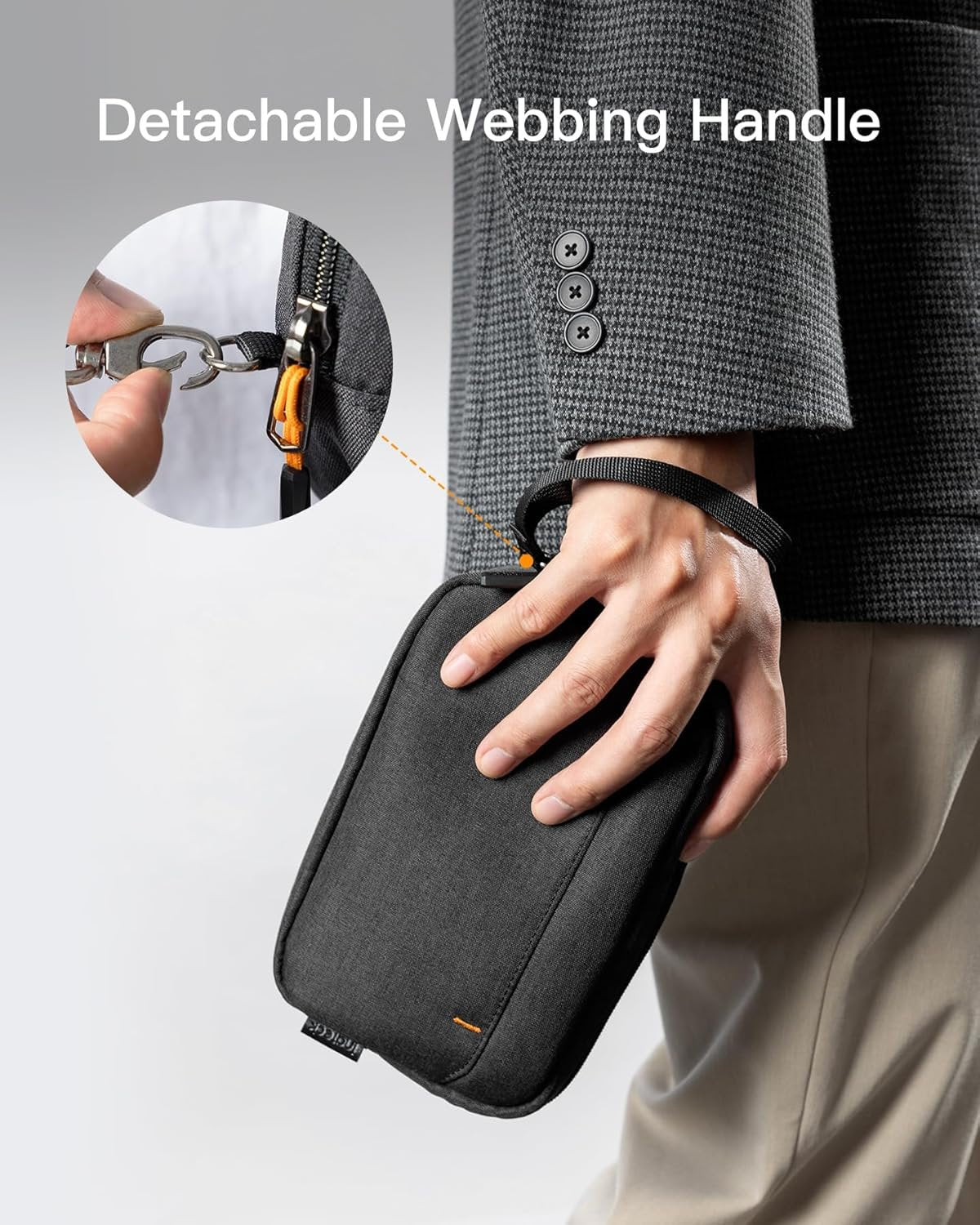 Inateck Cable Bag Electronics Organiser, Splash-proof Travel Accessory Bag, Compatible with Mouse, USB Stick