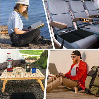 Travel Seat Cushion,Portable Airplane & Stadium Cushion,Gel Grid Design for Comfort, Foldable Cushions for Commute, Airplanes, Camping, Bleachers