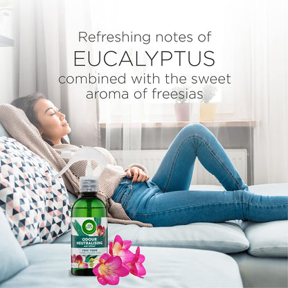 Air Wick Odour Neutralising Spray, Eucalyptus & Freesia, 236mL (Pack of 8)