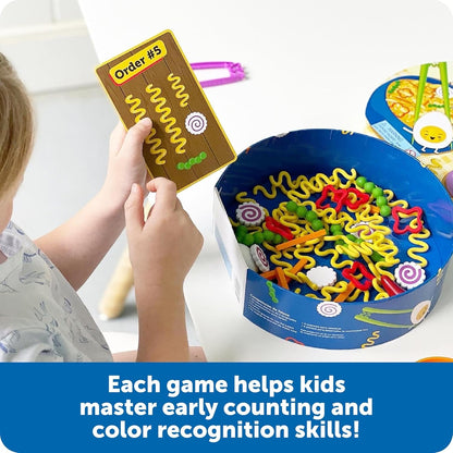 Learning Resources Noodle Knockout! Fine Motor Game,Fine Motor Skills Toys, 67 Pieces, Ages 4+