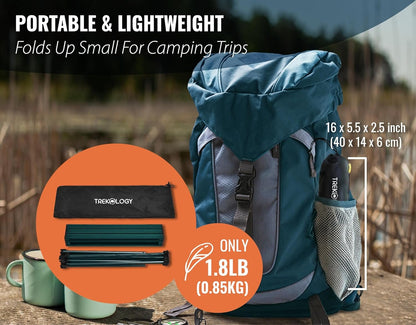 TREKOLOGY Portable Camping Table â€“ Lightweight Aluminium Folding Table with Carry Bag for Outdoor, Picnic, Beach, Hiking, BBQ, and Travel â€“ Compact & Sturdy Design