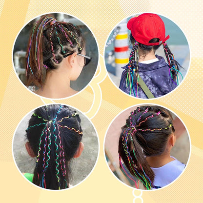 62 Pieces Thick Thin Braided Hair Ropes, Braided Hair Bands for Girl, Ponytail Hair Rope Decorative Hair Rope for Girls