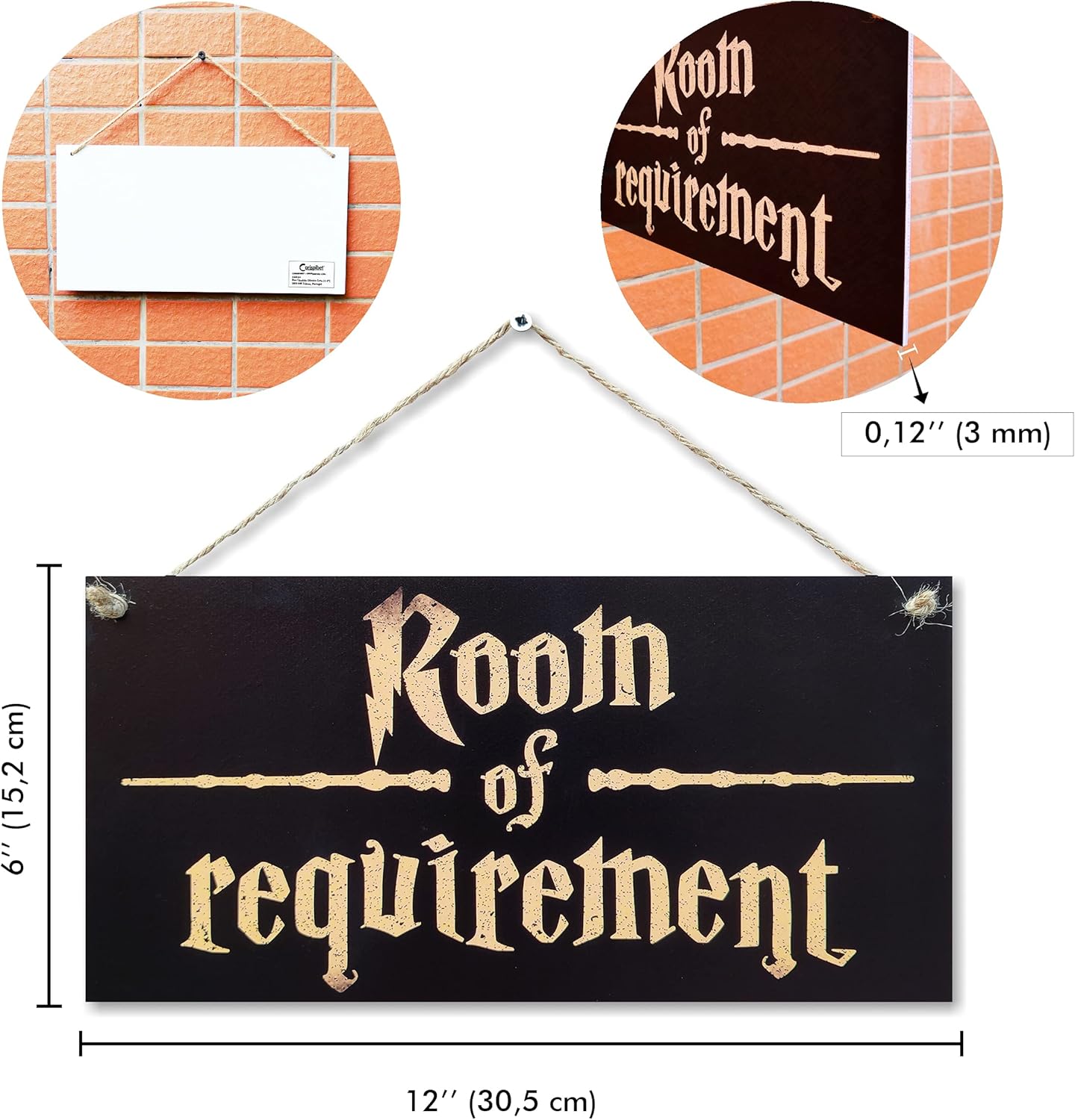 CARISPIBET Room of Requirement Home signs house décor home decorative signs for fans fantasy and wizardry theme welcome sign 6" x 12"