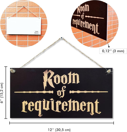 CARISPIBET Room of Requirement Home signs house décor home decorative signs for fans fantasy and wizardry theme welcome sign 6" x 12"