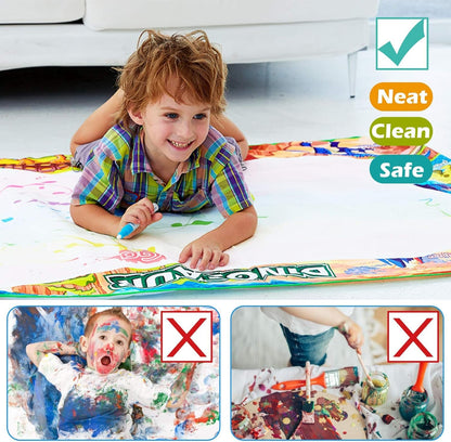 Jasonwell Aqua Magic Water Doodle Mat Large Drawing Coloring Painting Writing Board Educational Learning Toy PENS Water Painting Activity Gifts for Kids Toddlers Boys Girls Age 2 3 4 5 6 7 8 (60 x 40)