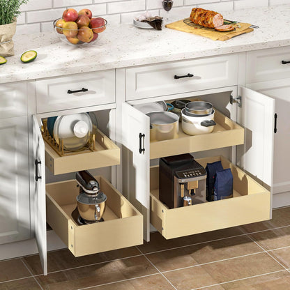 WelFurGeer Soft Close Pull Out Drawer for Cabinet, 26" W x 22" D Pull Out Cabinet Organizer, Cabinet Roll Out Drawers, Heavy-Duty Pull-Out Cabinets Drawer for Home & Kitchen Organization