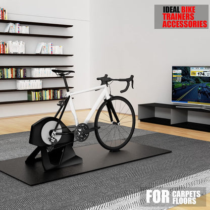 Cycleclub Bike Mat for Treadmill & Home Gym Equipment Machine Mat, Under Exercise Bike Trainer Accessories Mat Pad for Stationary Indoor Spin Bike Bicycle Hardwood Floor Carpet Mat