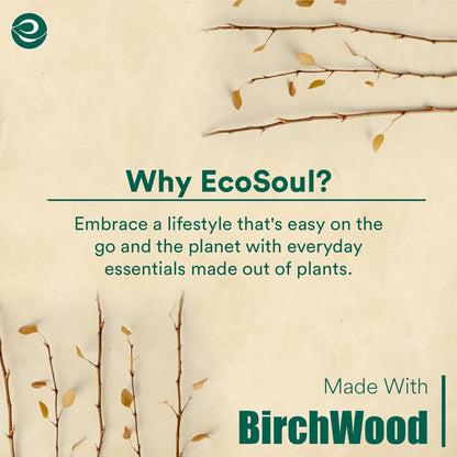 ECO SOUL 100% Compostable Cutlery [700-Pack] Disposable Wooden Cutlery Set I 100% Natural, Sturdy, Eco-friendly, Utensils Set I Biodegradable (300 Fork,200 Spoon, 200 Knife)