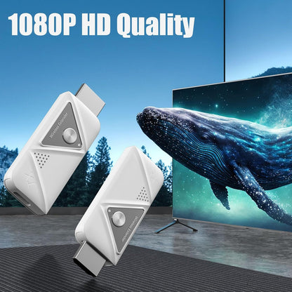 Wireless HDMI Transmitter and Receiver, 4K Decode Plug and Play 1080P Portable Wireless HDMI Extender Set, Support 2.4G/5GHz, for Streaming Video and Audio to Monitor from Laptop/PC/Projector/TV Box