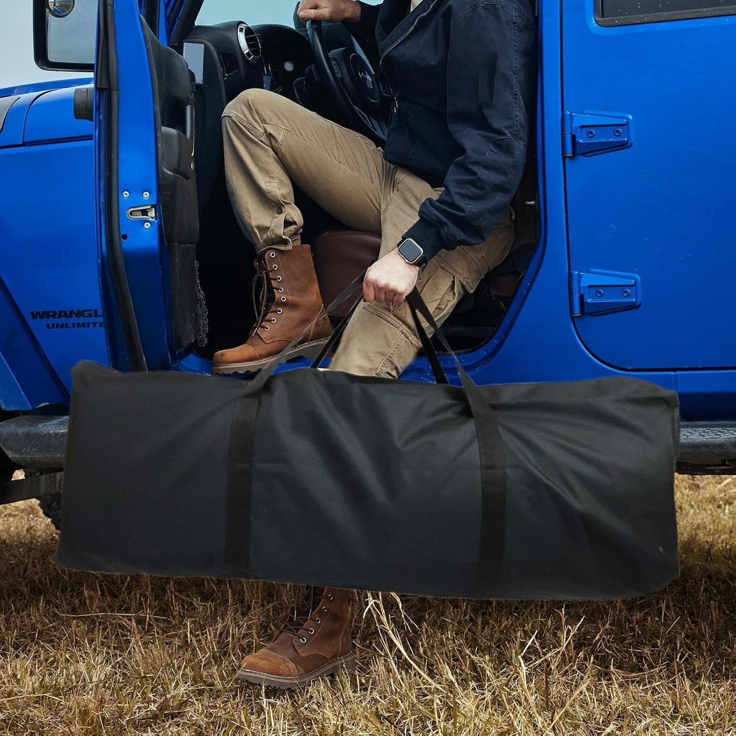 Heavy Duty Duffel Bag, Outdoor Gear Storage Bag, Oxford Cloth Tool Organizer for Camping, Hiking, Picnic, and Travel, Sturdy Design for All-Weather Use, Black, multi-coloured, us l/asia