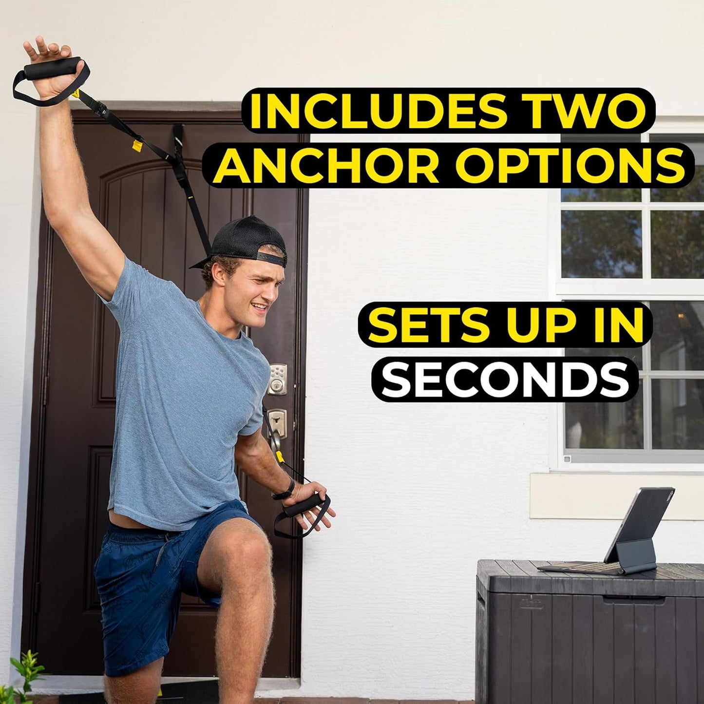 TRX GO Suspension Trainer System: Lightweight & Portable| Full Body Workouts, All Levels & All Goals| Includes Get Started Poster, 2 Workout Guides & Indoor/Outdoor Anchors