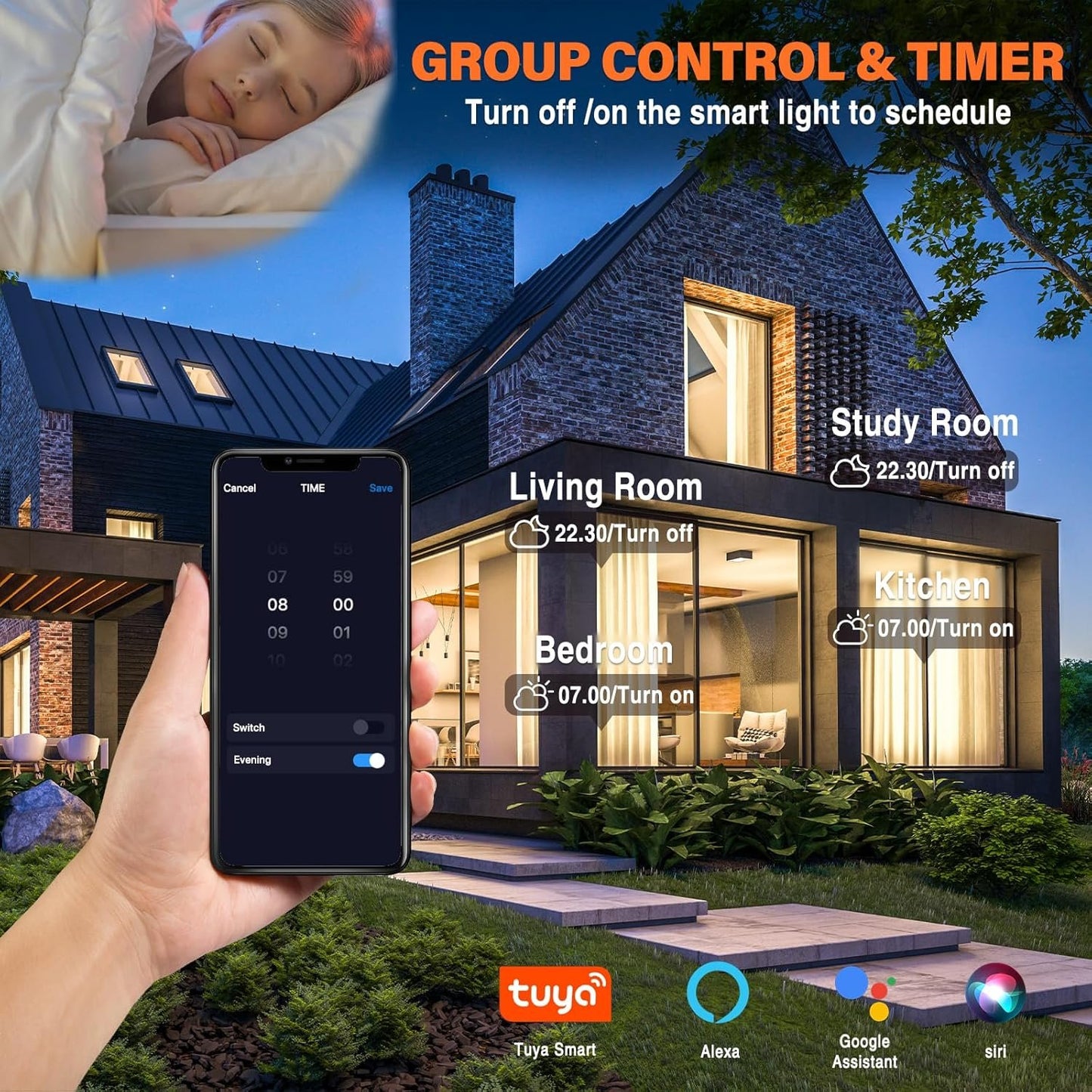 12Pack Smart RGB Recessed Lighting 6Inch,Ultra-Thin Canless LED Downlight, 2.4GHz Wi-Fi Bluetooth Direct Connect, 2700K-6500K,12W,1080LM,Work with Tuya App, Alexa,Google Assistant, Music Sync
