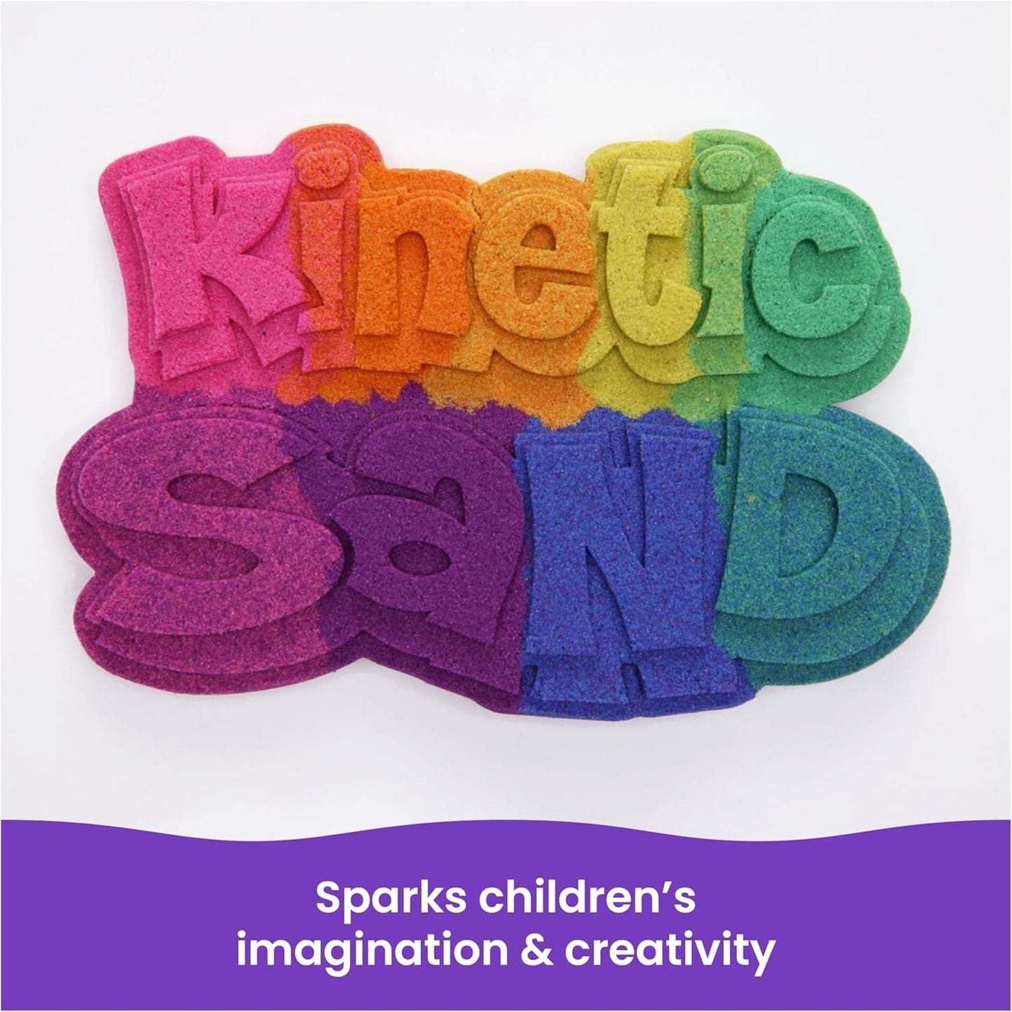 Kinetic Sand, 2lbs Purple Play Sand, Moldable Sensory Toys for Kids, Resealable Bag (Packaging May Vary), for Ages 3 and up