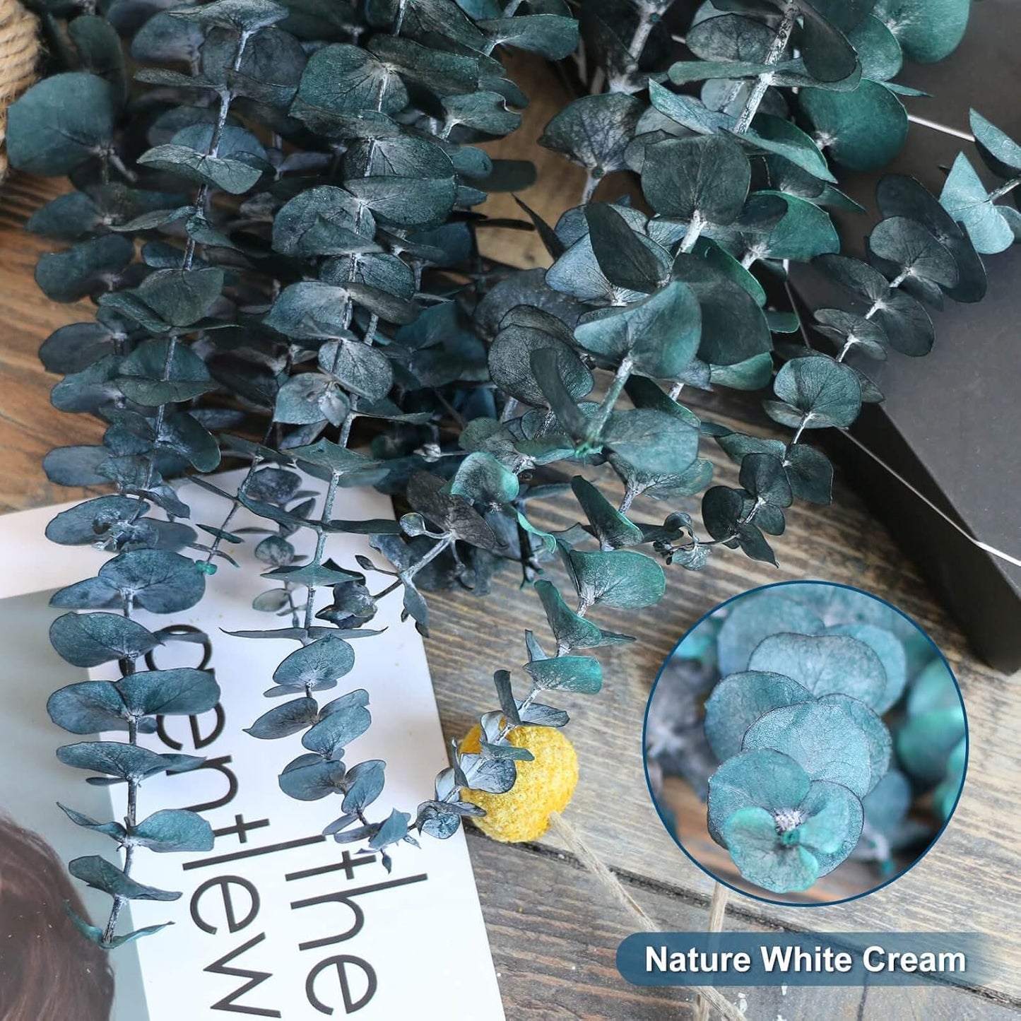 Preserved Dried Eucalyptus Stems Bundle - 12 PCS Blue Eucalyptus for Shower, 17" Natural Eucalyptus Bundle Real Greenery Fresh Leaves Plants, Aromatherapy SPA, Wedding Arrangements, Home Decor